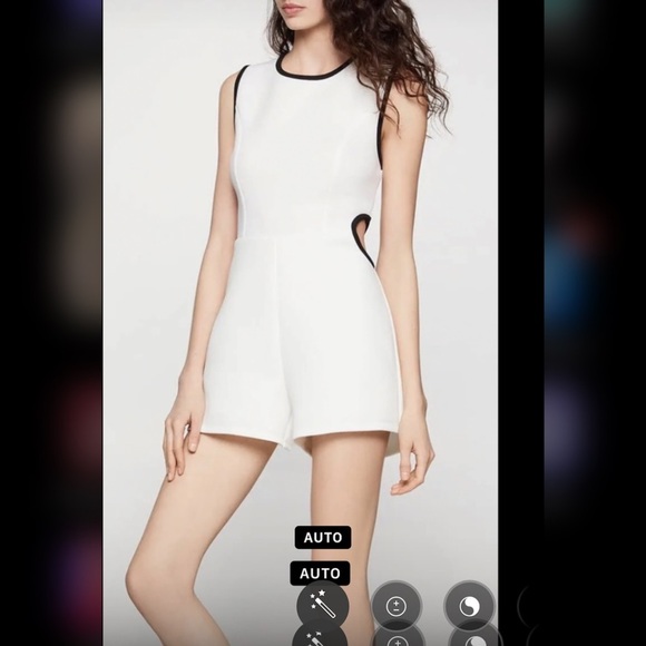 BCBGeneration White and Black Romper - Picture 3 of 16